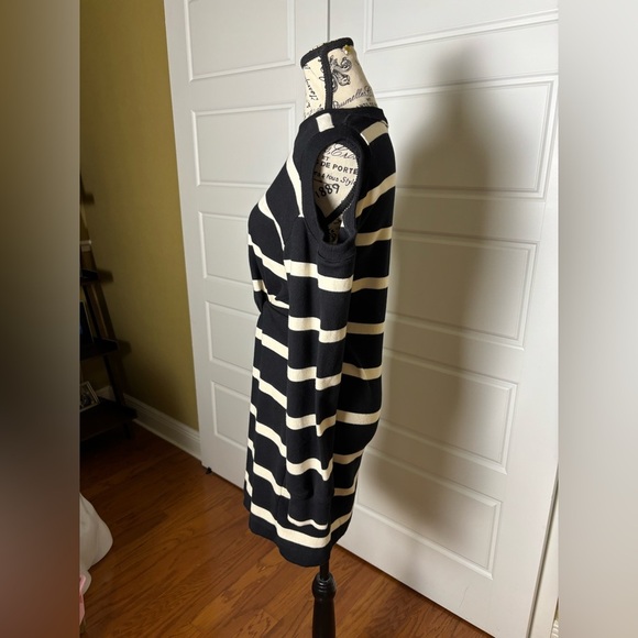 Tanya Taylor Striped Shirley Cold Shoulder Dress - Picture 6 of 9